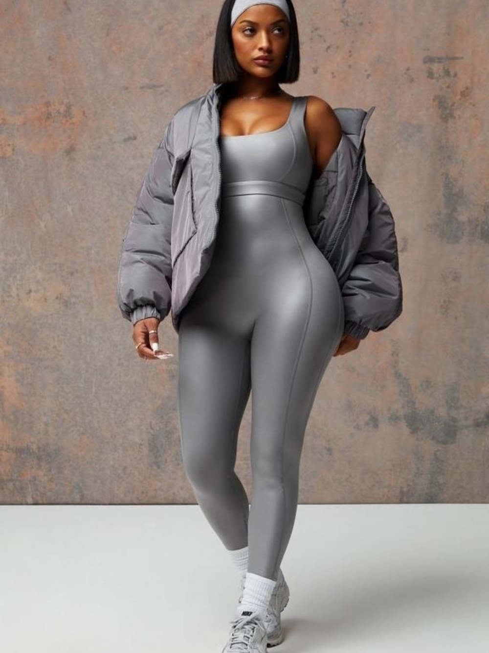 Fabletics Motion365 Racerback Jumpsuit | XXL / 1X | NWT | Stormcloud Shine